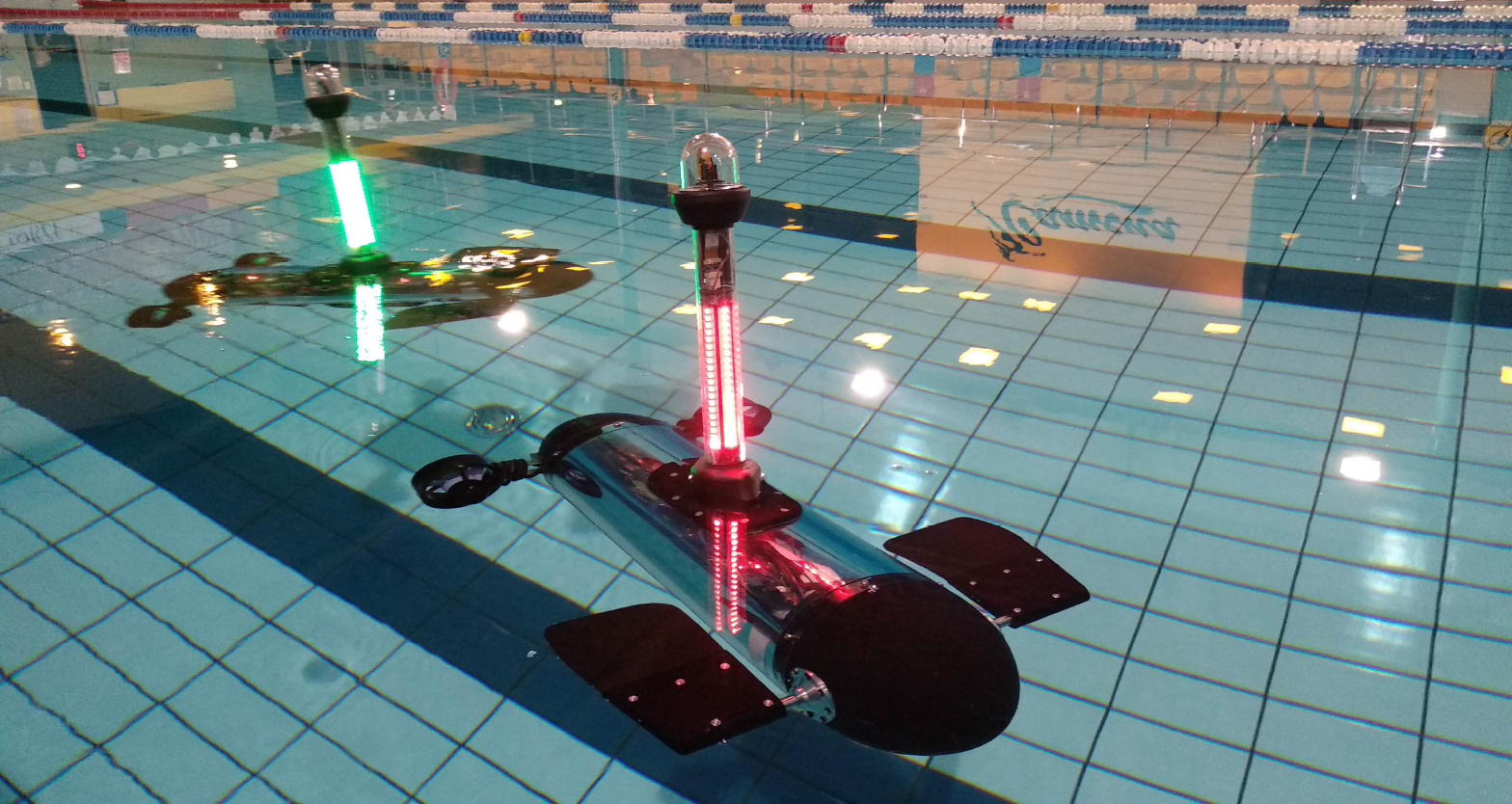 Pojazdy biomimetyczne pływają w basenie
