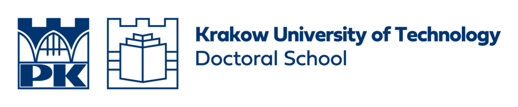 Asymmetrical logo of CUT Doctoral School - English version