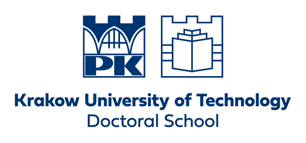 Symmetrical logo of PK KUT Doctoral School - English version