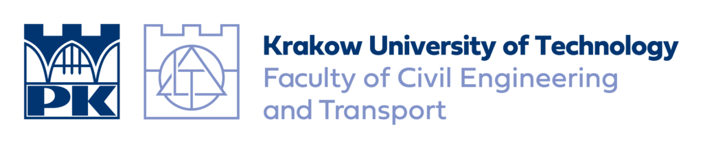 Asymmetrical logo of the Faculty of Civil Engineering and Transport - English version