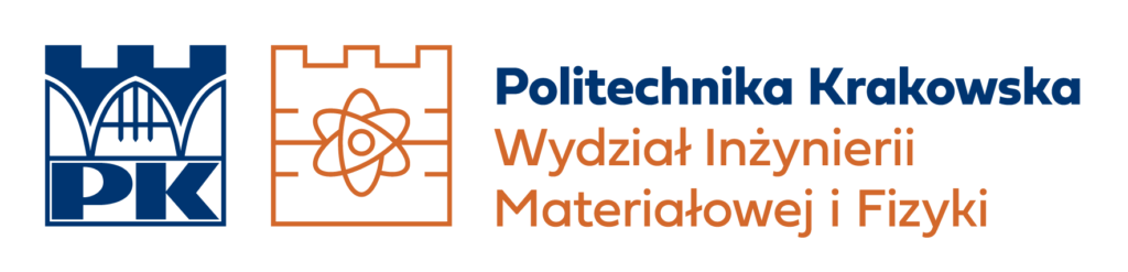 Asymmetrical logo of the Faculty of Materials Science and Engineering - Polish version