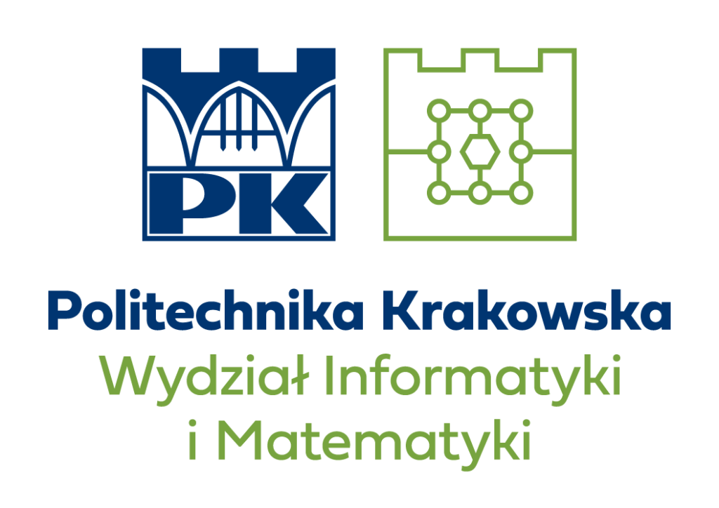 Symmetrical logo of the Faculty of Computer Science and Mathematics - Polish version
