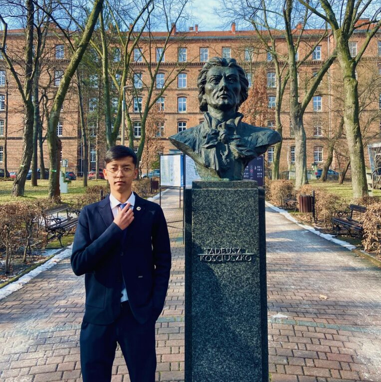 Dias Bakir, international student, at the PK KUT Campus